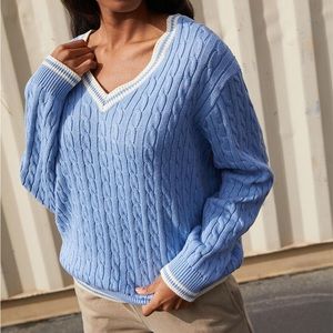 John Galt Brandy Melville blue sweater